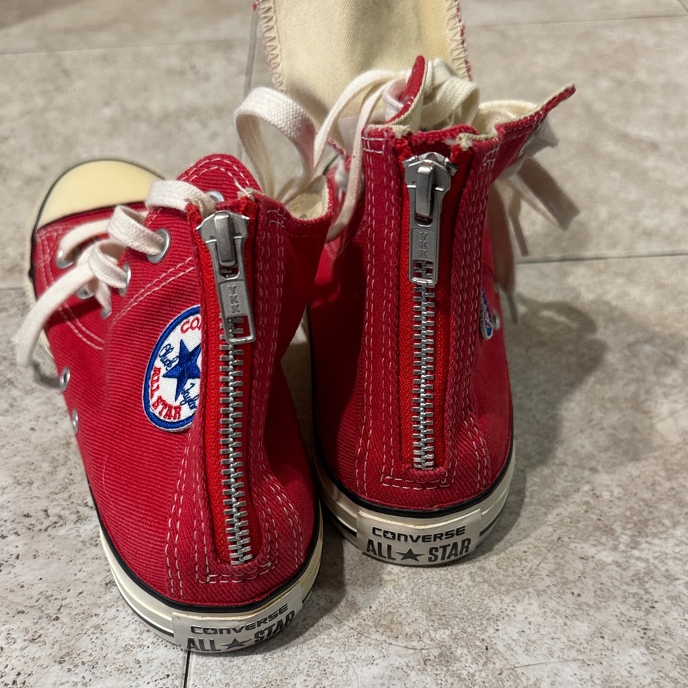 Vibrant Red Kids High-Top Sneakers